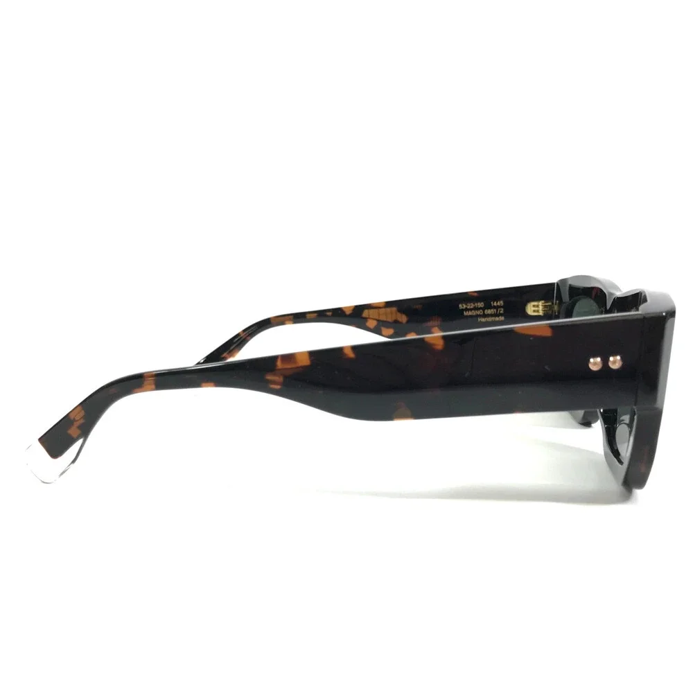 Gigi Studios Sunglasses MAGNO 6851/2 Dark Tortoise Frames Green Polarized Lenses